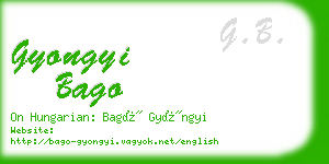 gyongyi bago business card